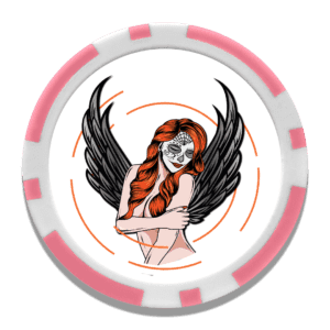 Angels of Smoke and Bacon Pink Golf Marker